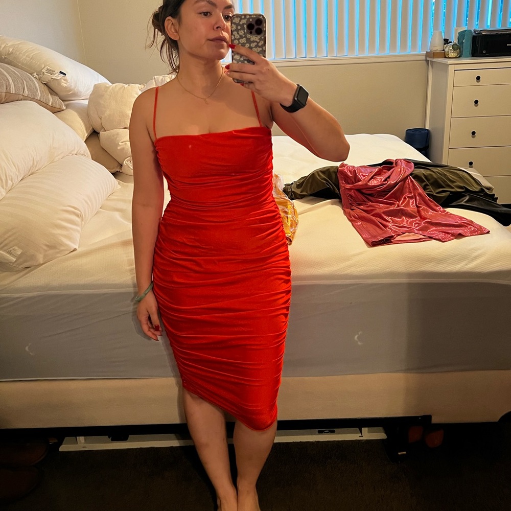 Nookie Ruched Midi Dress